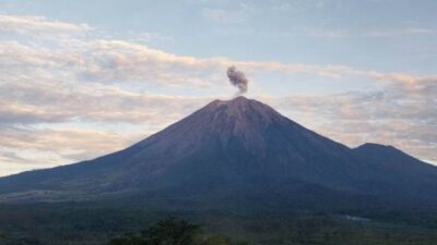 Pagi Ini Gunung Semeru Erupsi Dua Kali, Tinggi Kolom Tak Teramati