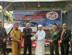 Polsek Sekayam Gelar Syukuran HUT Bhayangkara ke-79 di Ponpes Kembang Serai