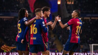 Barcelona Menang Telak 4-0 atas Borussia Dortmund di Leg Pertama Liga Champions