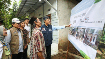 Kemensos Bangun 22 Rumah Sejahtera Terpadu di Desa Telaga Serang, Jadi Percontohan Nasional Penanganan Kawasan Kumuh